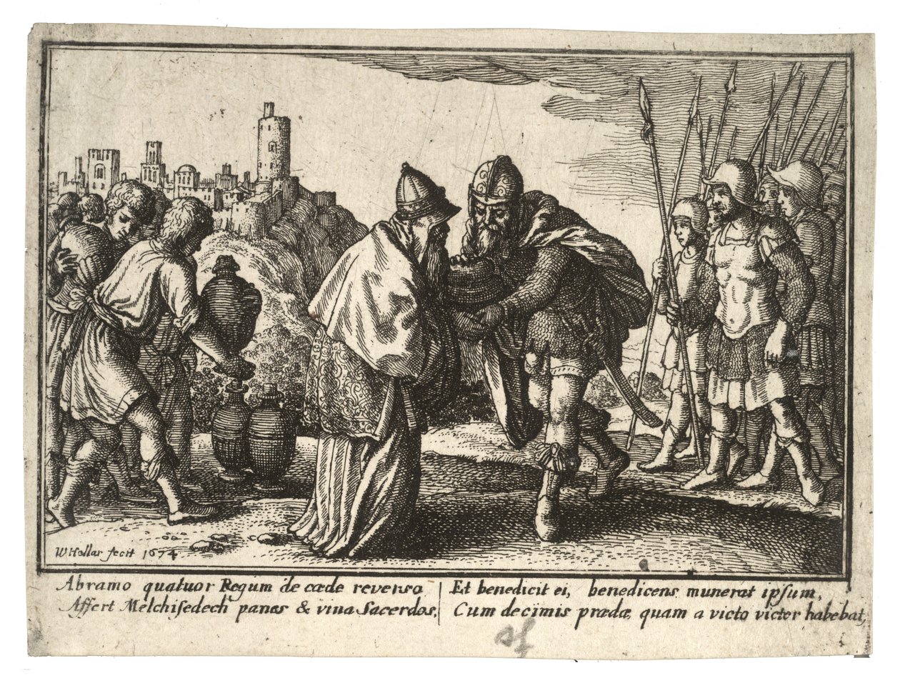 Abraham ja Melkisedek tekijältä Wenceslaus Hollar