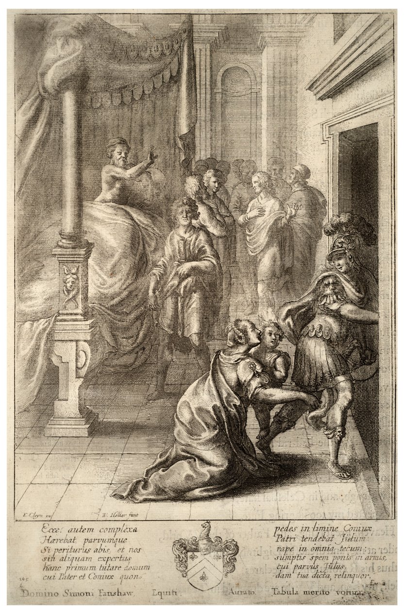 Aeneas lähtee Trojasta. Tila 3 tekijältä Wenceslaus Hollar