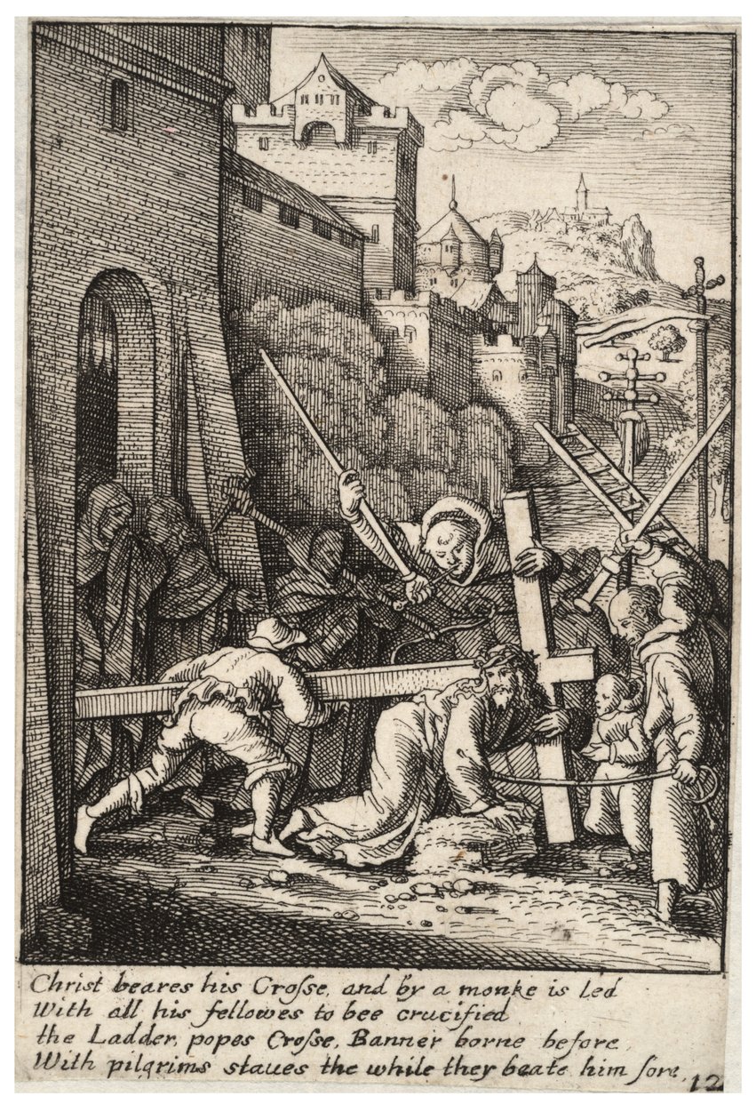 Ristin kantaminen tekijältä Wenceslaus Hollar