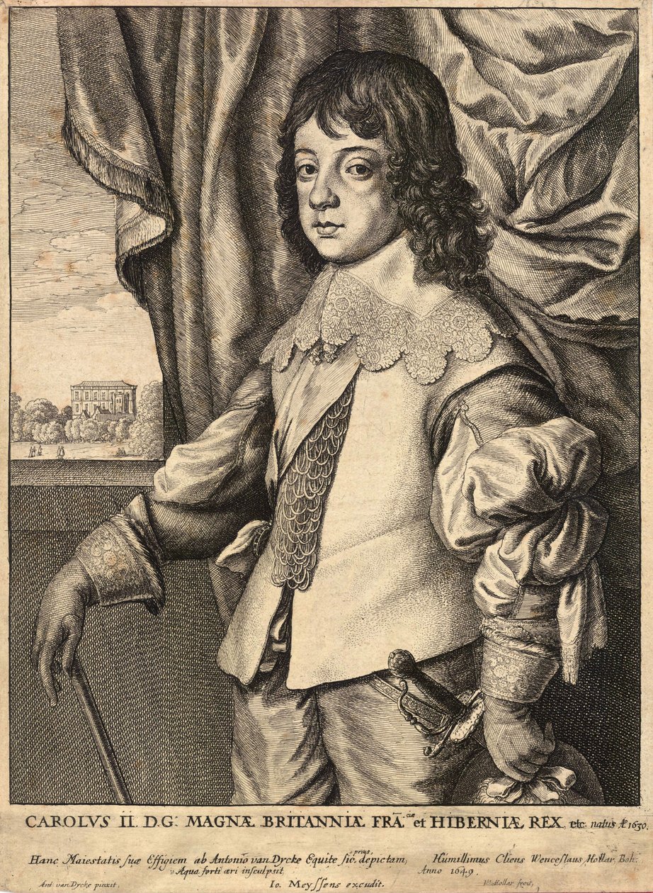 Kaarle II. Tila 4 tekijältä Wenceslaus Hollar