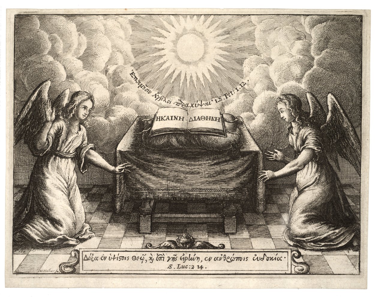 Ehtoollinen pöytä. Tila 1 tekijältä Wenceslaus Hollar