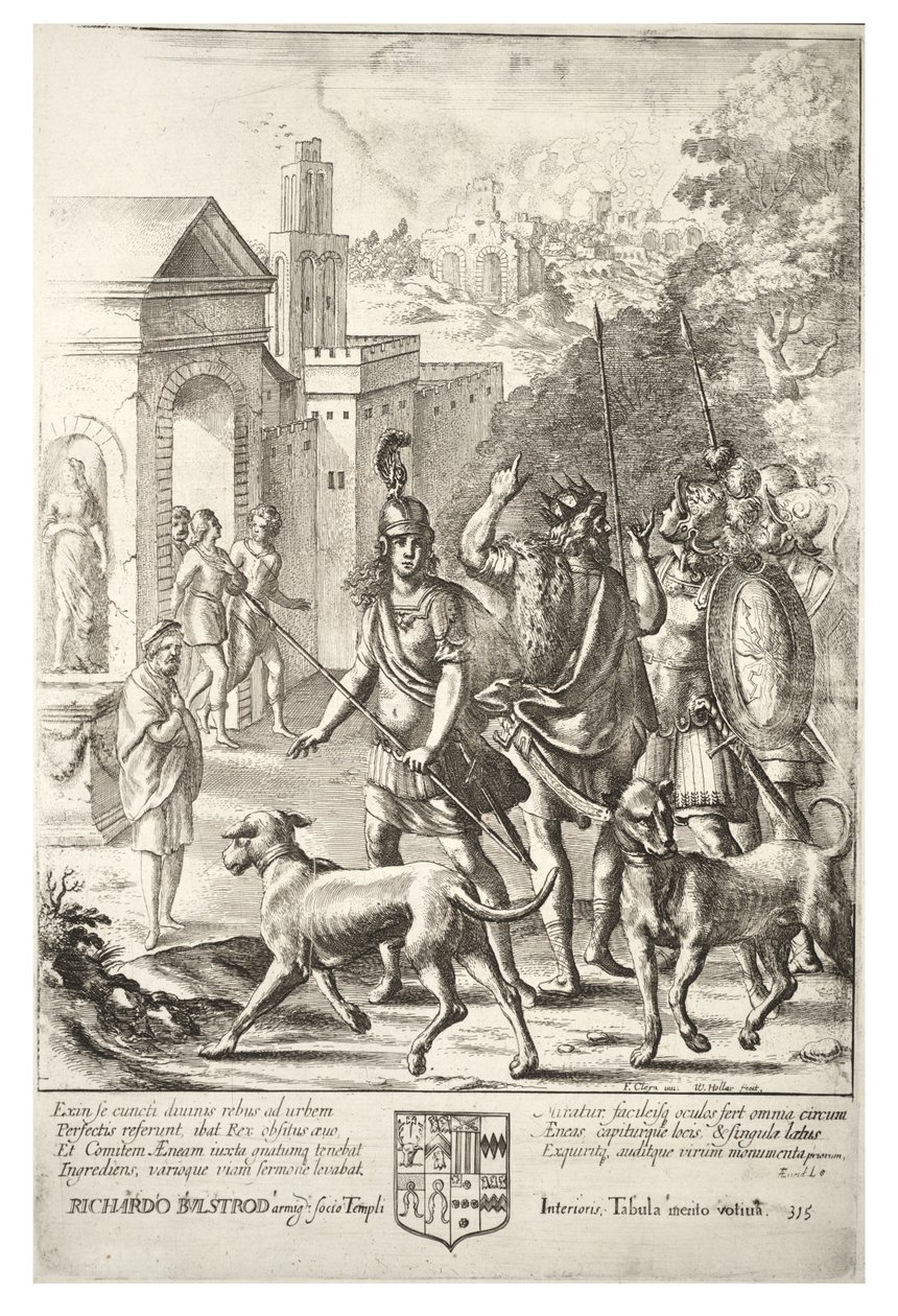 Evander ja Aeneas Palentiumissa. Tila 4 tekijältä Wenceslaus Hollar