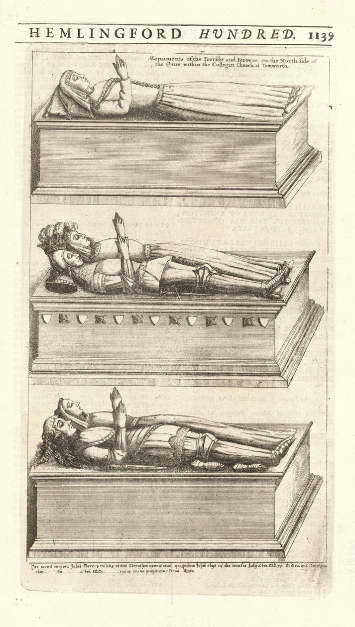 Frevill ja Ferrers (muistomerkki) tekijältä Wenceslaus Hollar