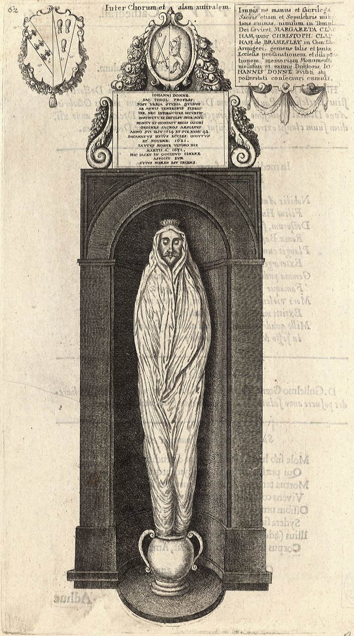 John Donne (muistomerkki) tekijältä Wenceslaus Hollar