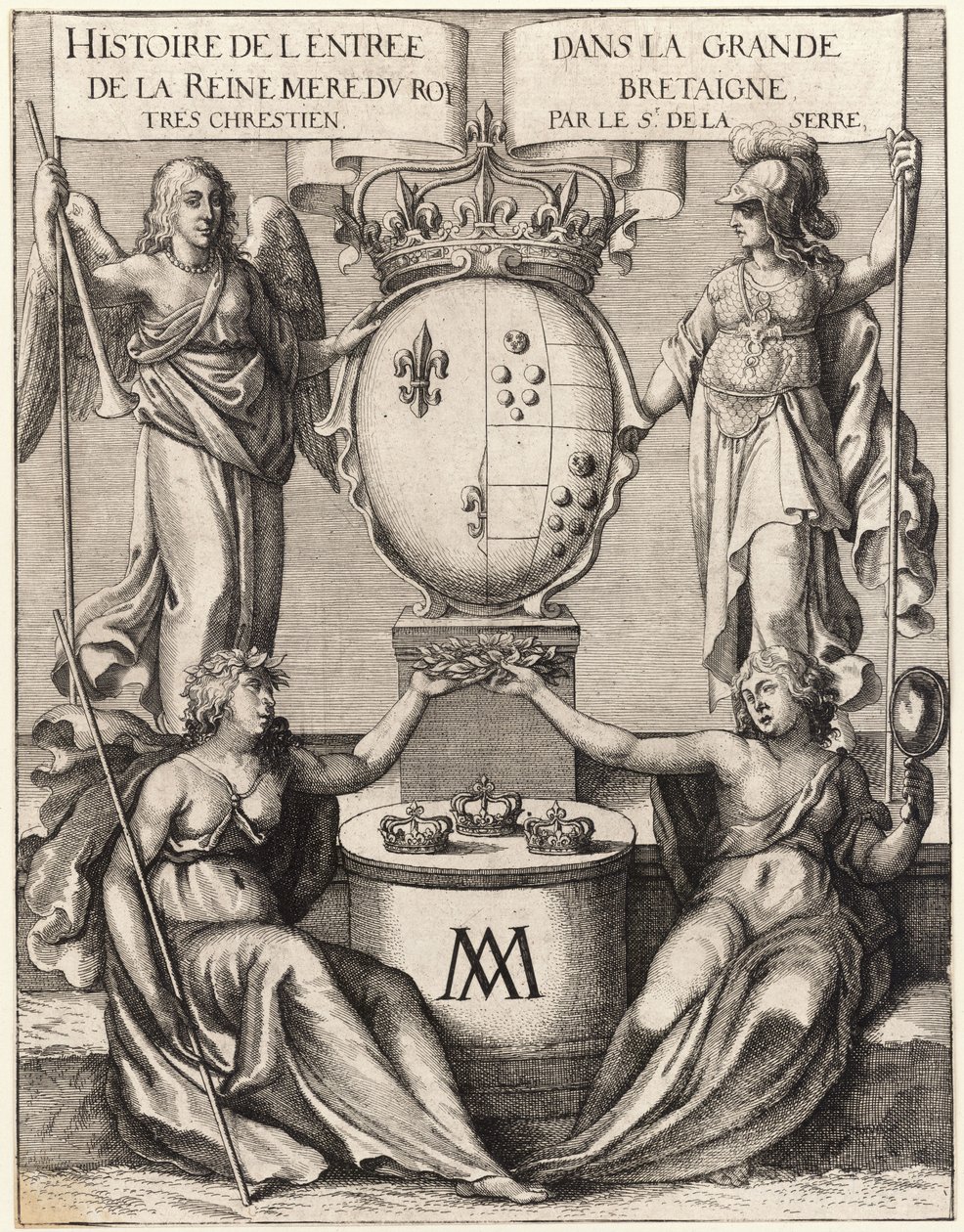 La Serre. Entrée de la reine mère dans la Grande Bretaigne. Tila 2 tekijältä Wenceslaus Hollar