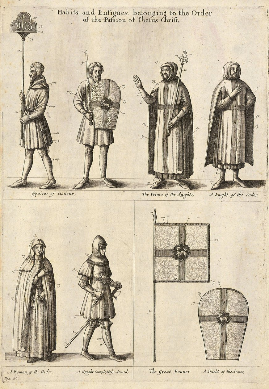 Kristuksen ritarikunnan jäsenet tekijältä Wenceslaus Hollar