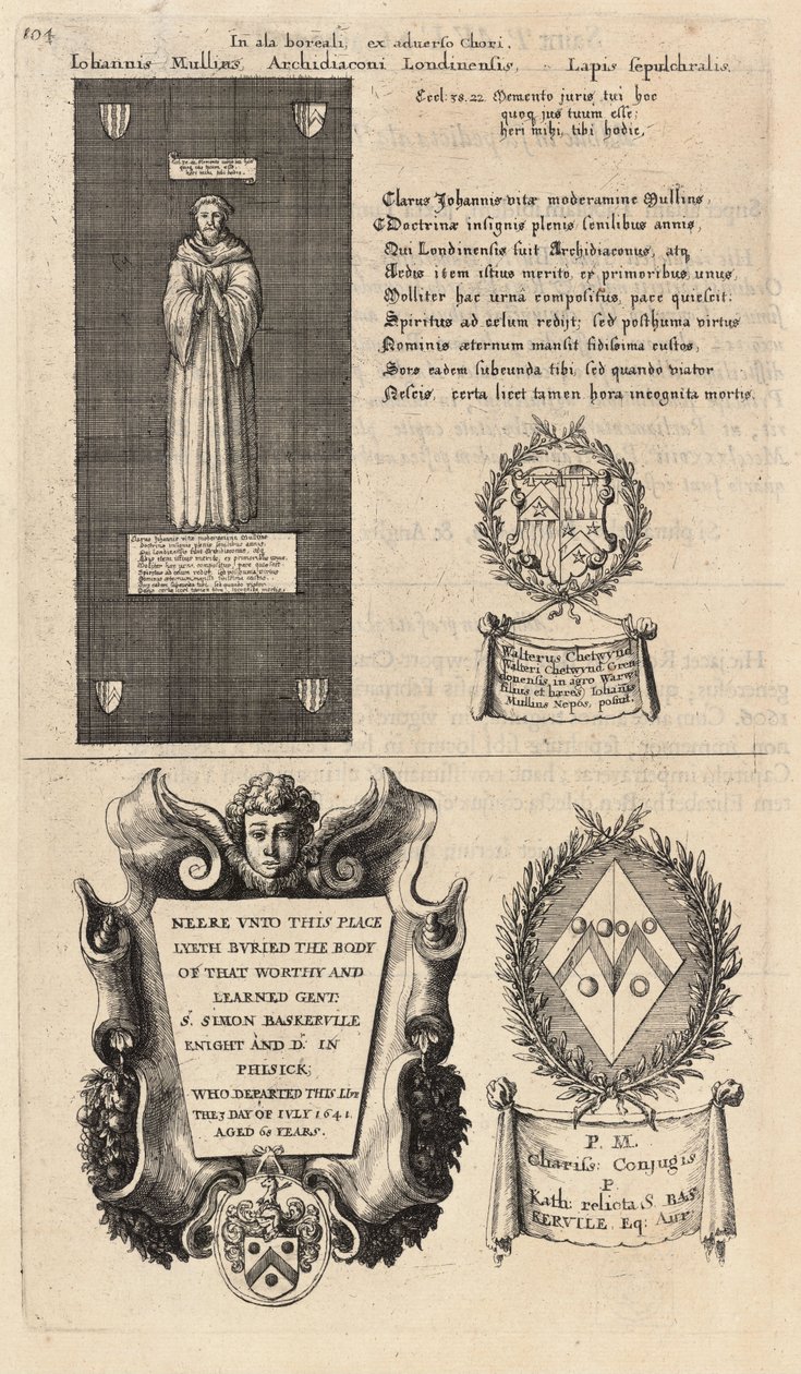 Mullins ja Baskerville (muistomerkki). Valtio 2 tekijältä Wenceslaus Hollar