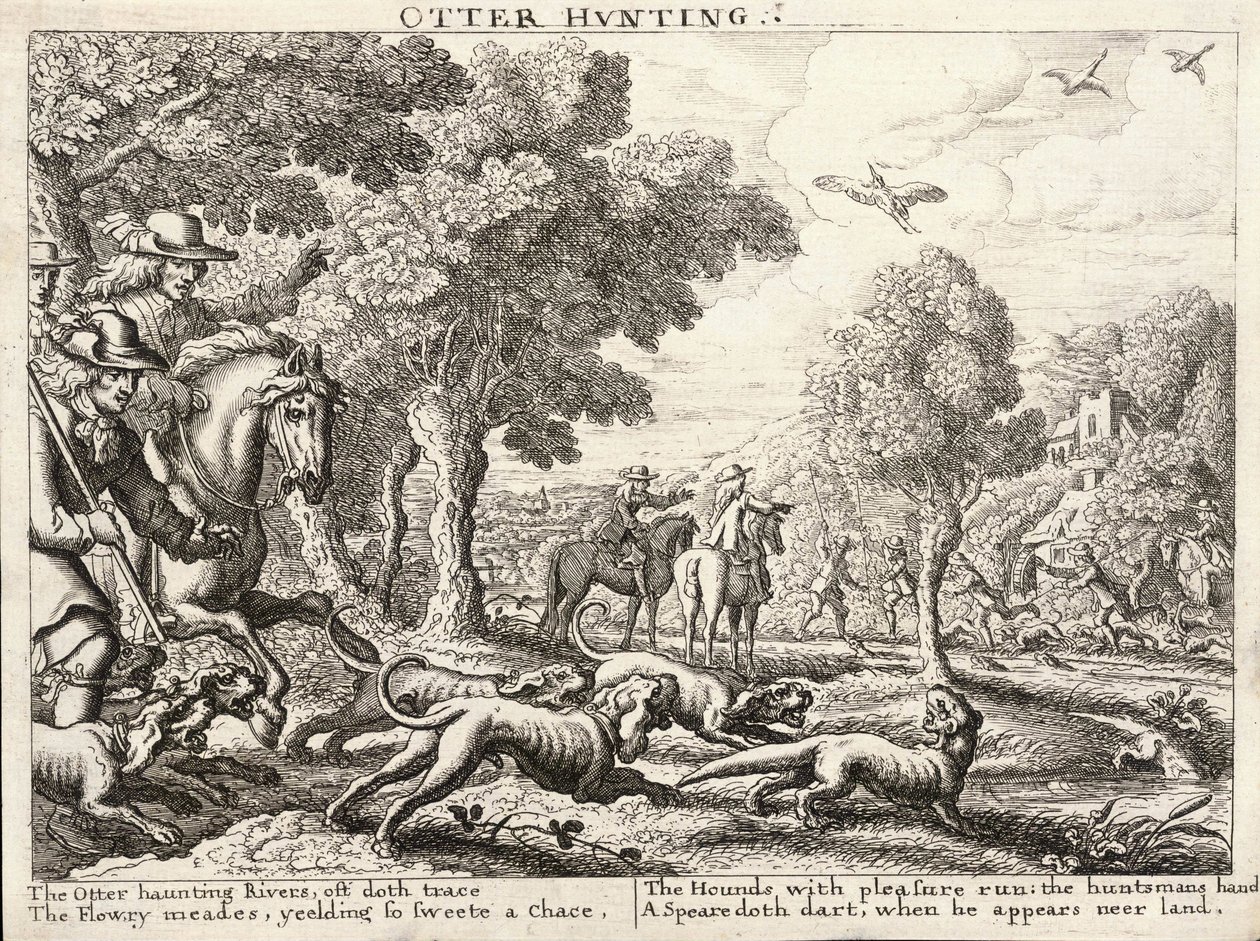 Saukon metsästys tekijältä Wenceslaus Hollar