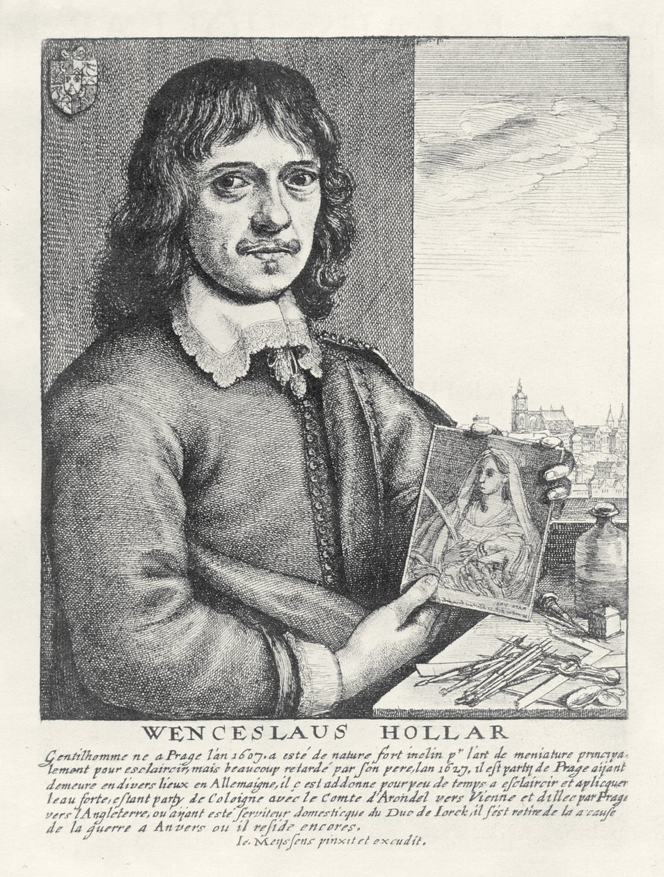 Omakuva, n. 1649 tekijältä Wenceslaus Hollar