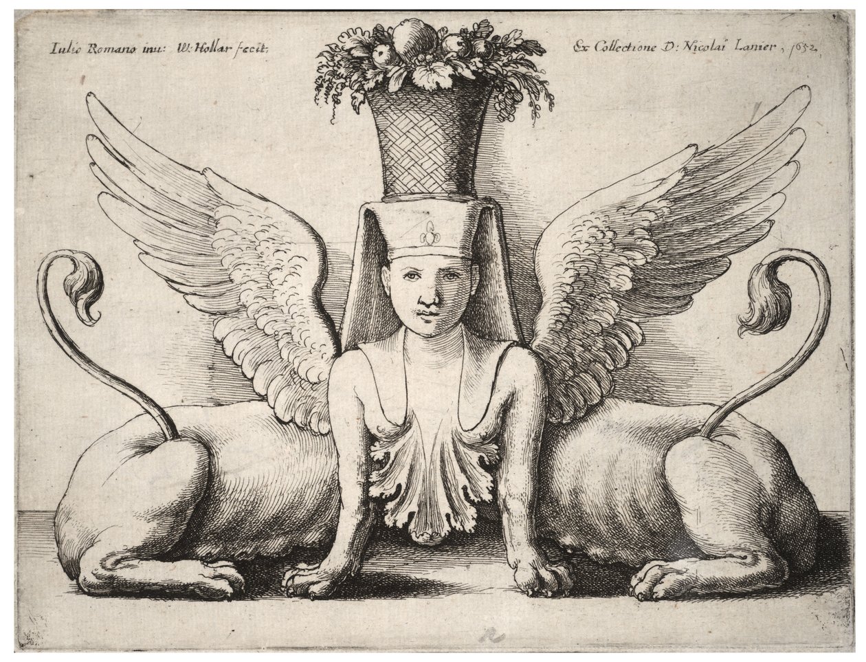 Sfinksi kahdella ruumiilla Giulio Romanon jälkeen tekijältä Wenceslaus Hollar