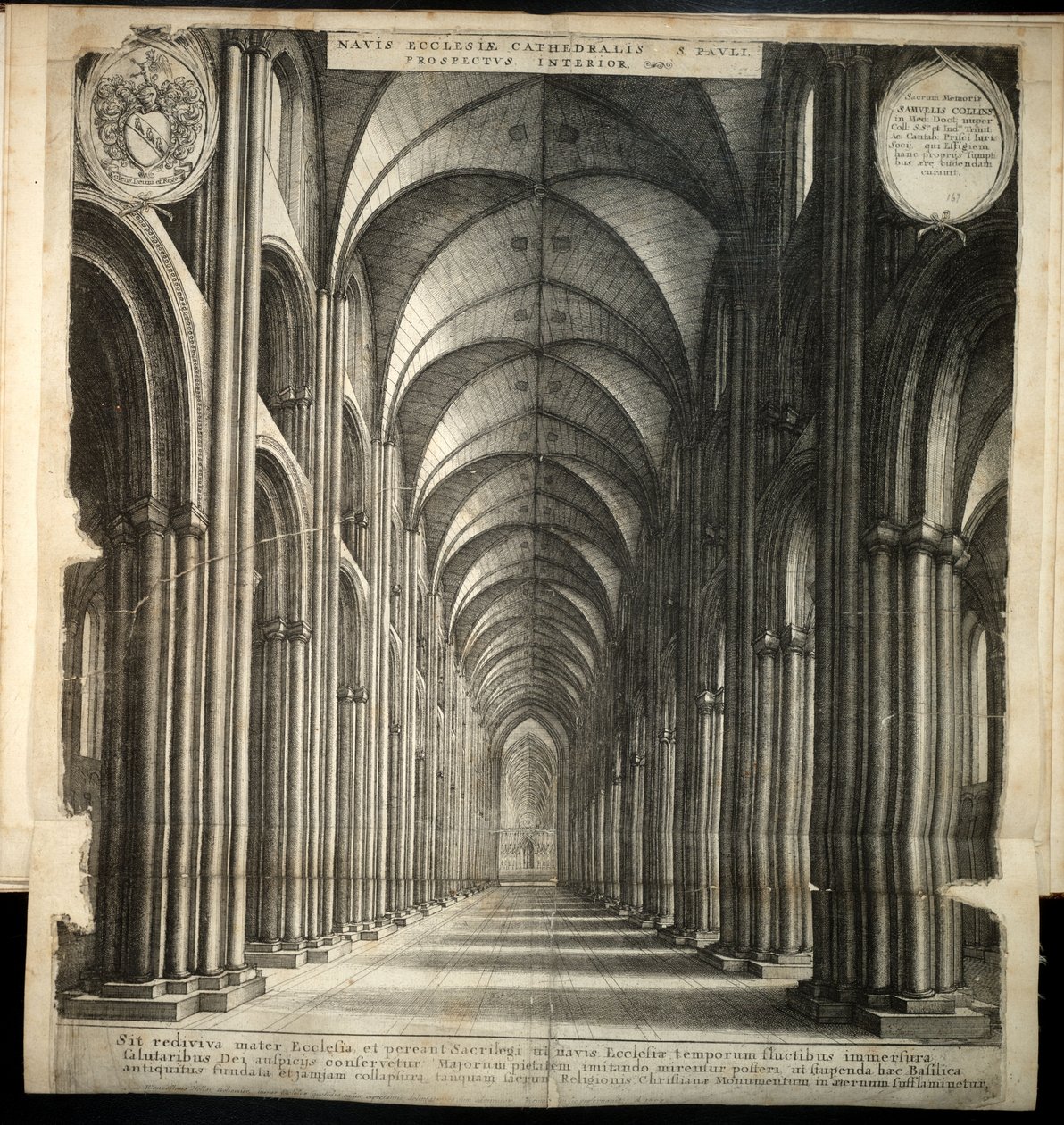 Pyhän Paavalin. Nave. Tila 1 tekijältä Wenceslaus Hollar