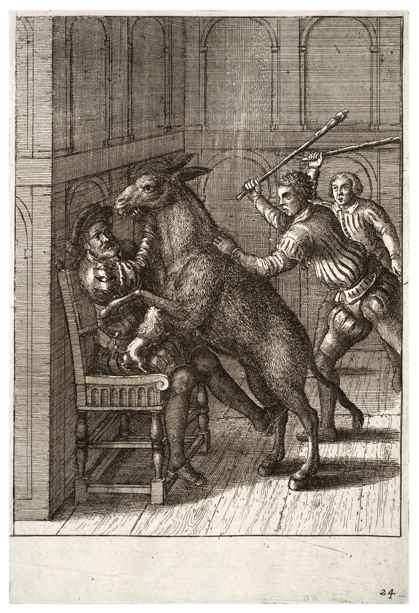 Koira ja aasi tekijältä Wenceslaus Hollar