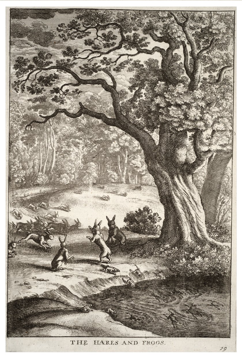 Jänikset ja sammakot tekijältä Wenceslaus Hollar