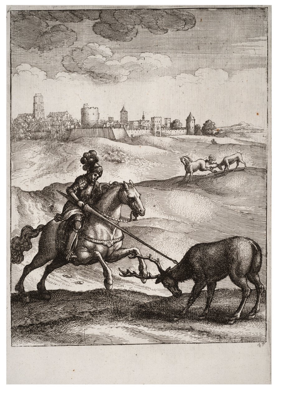Hirvi ja hevonen tekijältä Wenceslaus Hollar