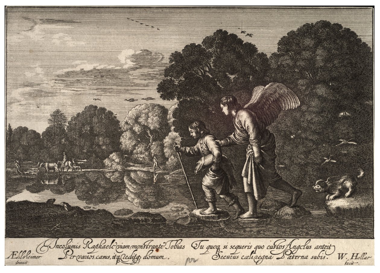 Tobias ja enkeli. Tila 3 tekijältä Wenceslaus Hollar