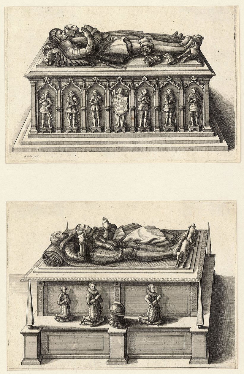 Kaksi hautaa tekijältä Wenceslaus Hollar