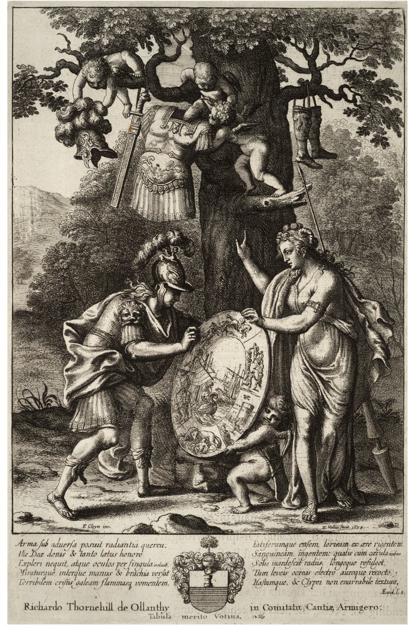 Venus tuo Aeneasille aseensa. Tila 2 tekijältä Wenceslaus Hollar