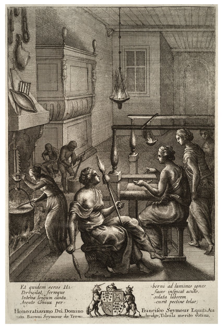Naiset töissä. Tila 1 tekijältä Wenceslaus Hollar