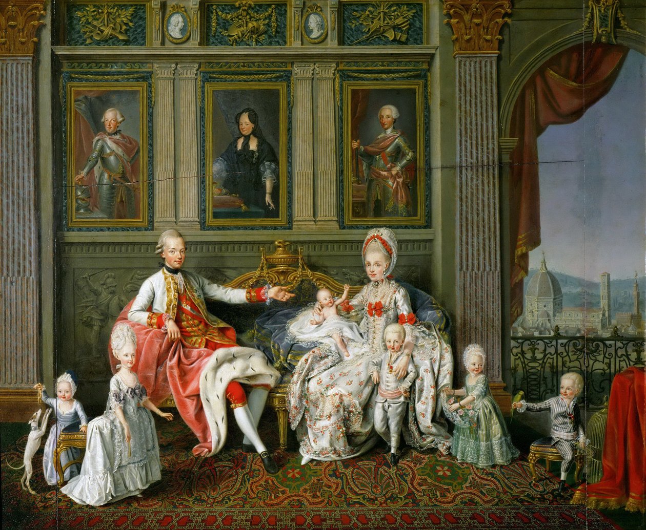 Großherzog Leopold mit seiner Familie tekijältä Wenceslaus Werlin