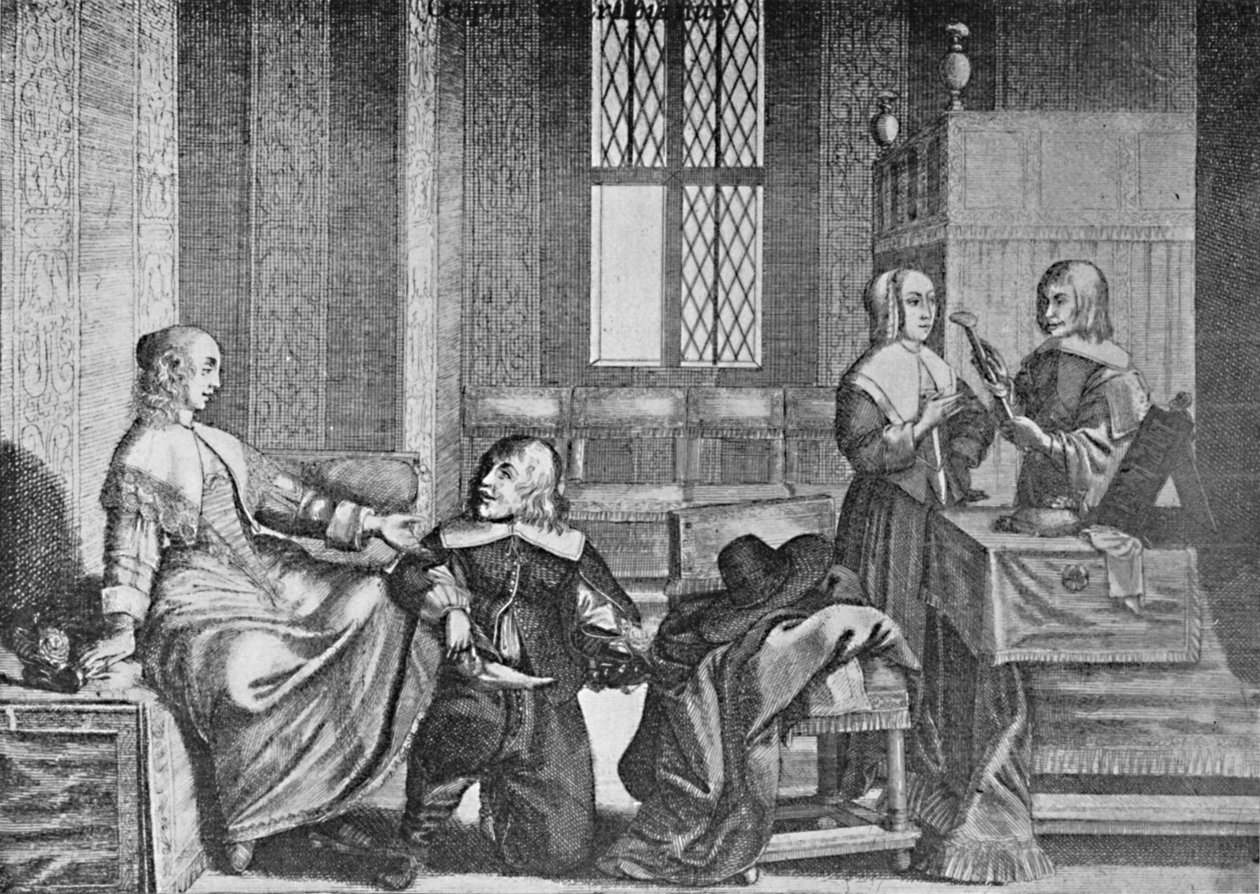 Nainen ostamassa kenkiä, c1650, 1903 tekijältä Wenceslaus Hollar