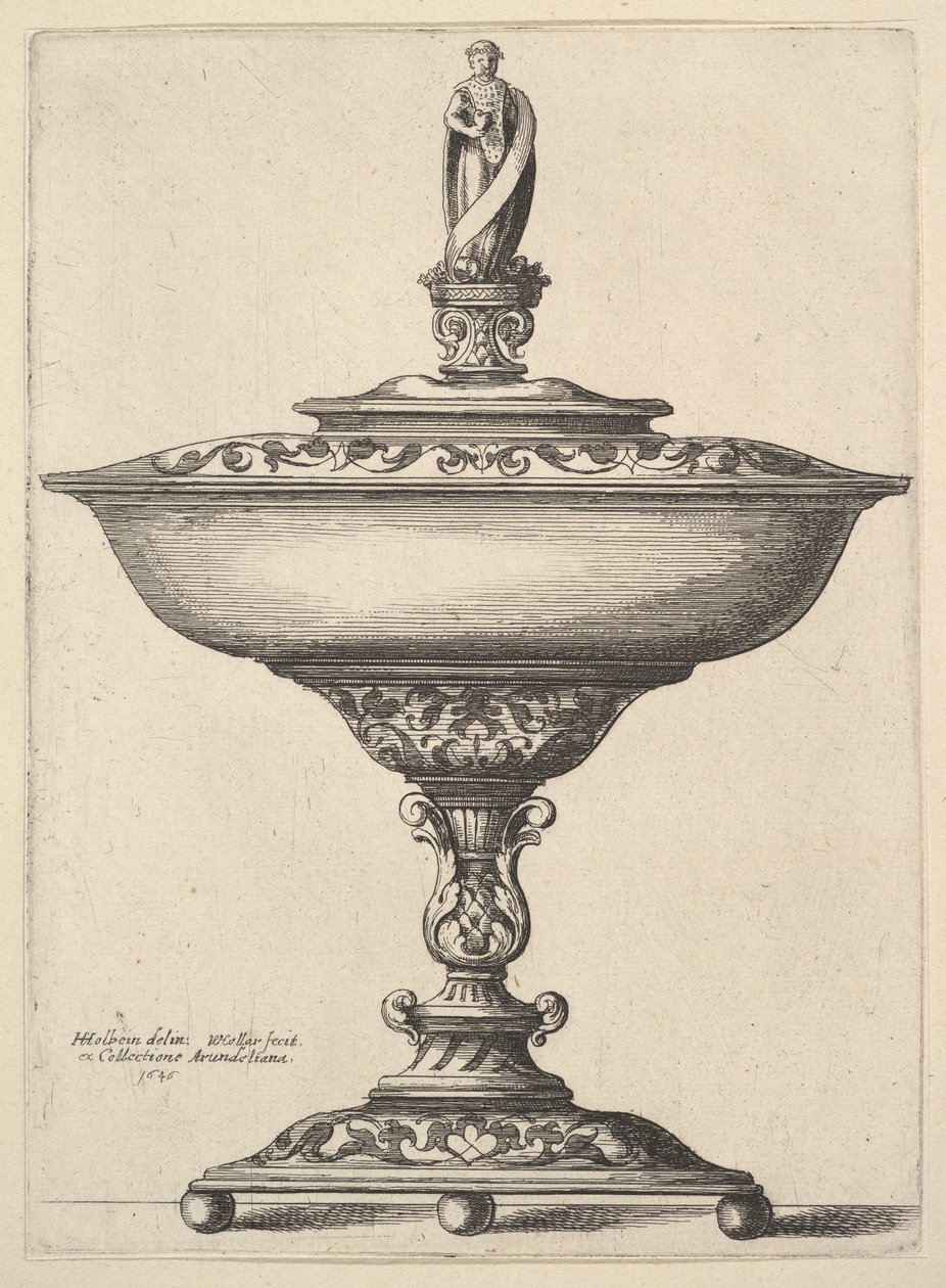 Leveä kuppi pallojaloilla, 1646. tekijältä Wenceslaus Hollar