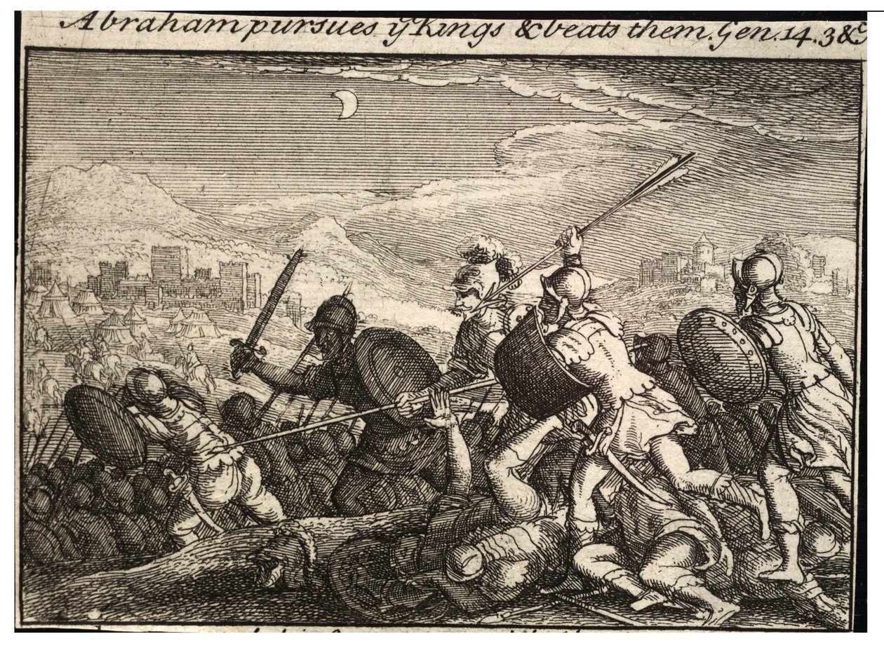 Abraham taistelee kuninkaita vastaan. Valtio 2 tekijältä Wenceslaus Hollar