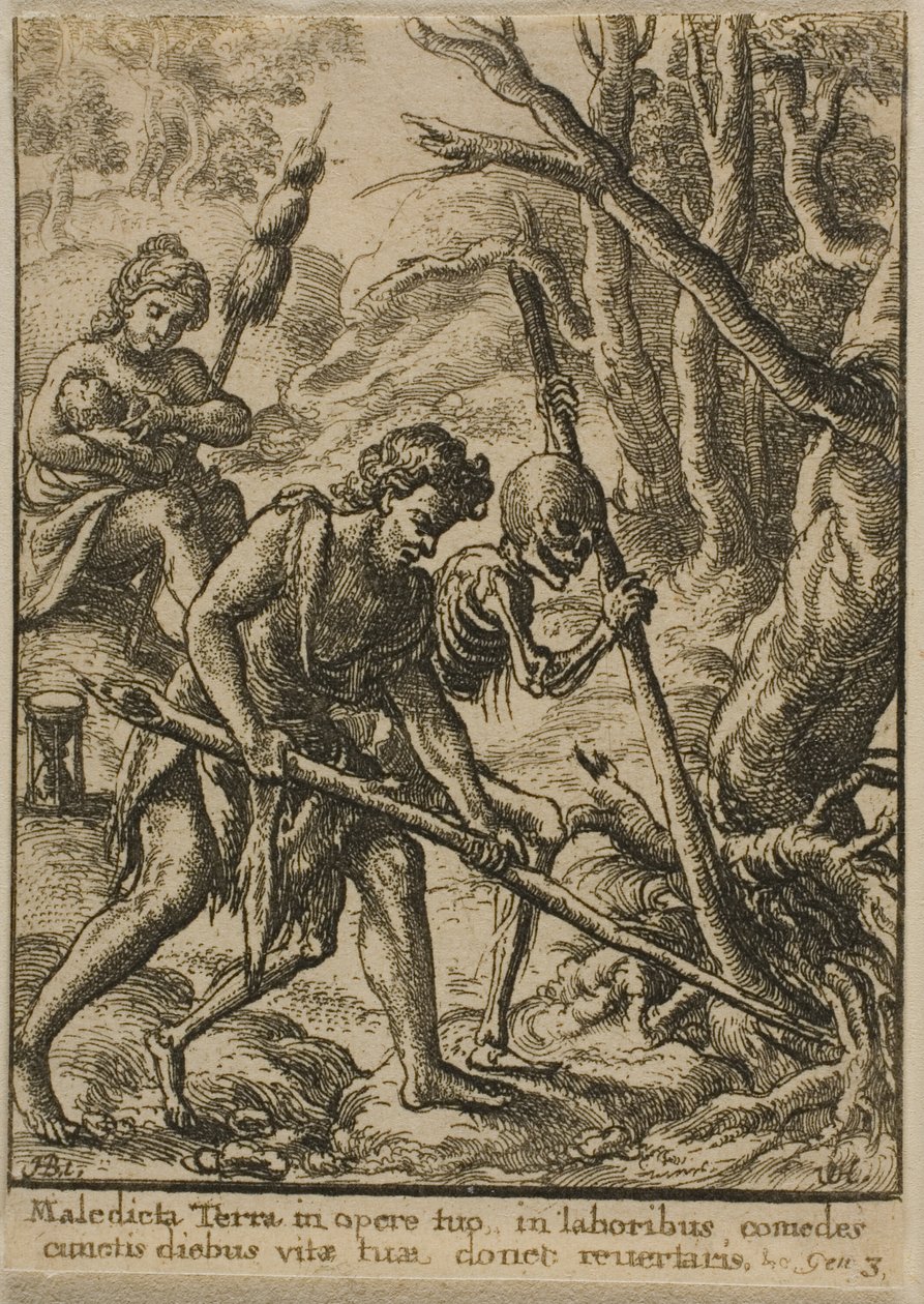 Adam Plowing tekijältä Wenceslaus Hollar