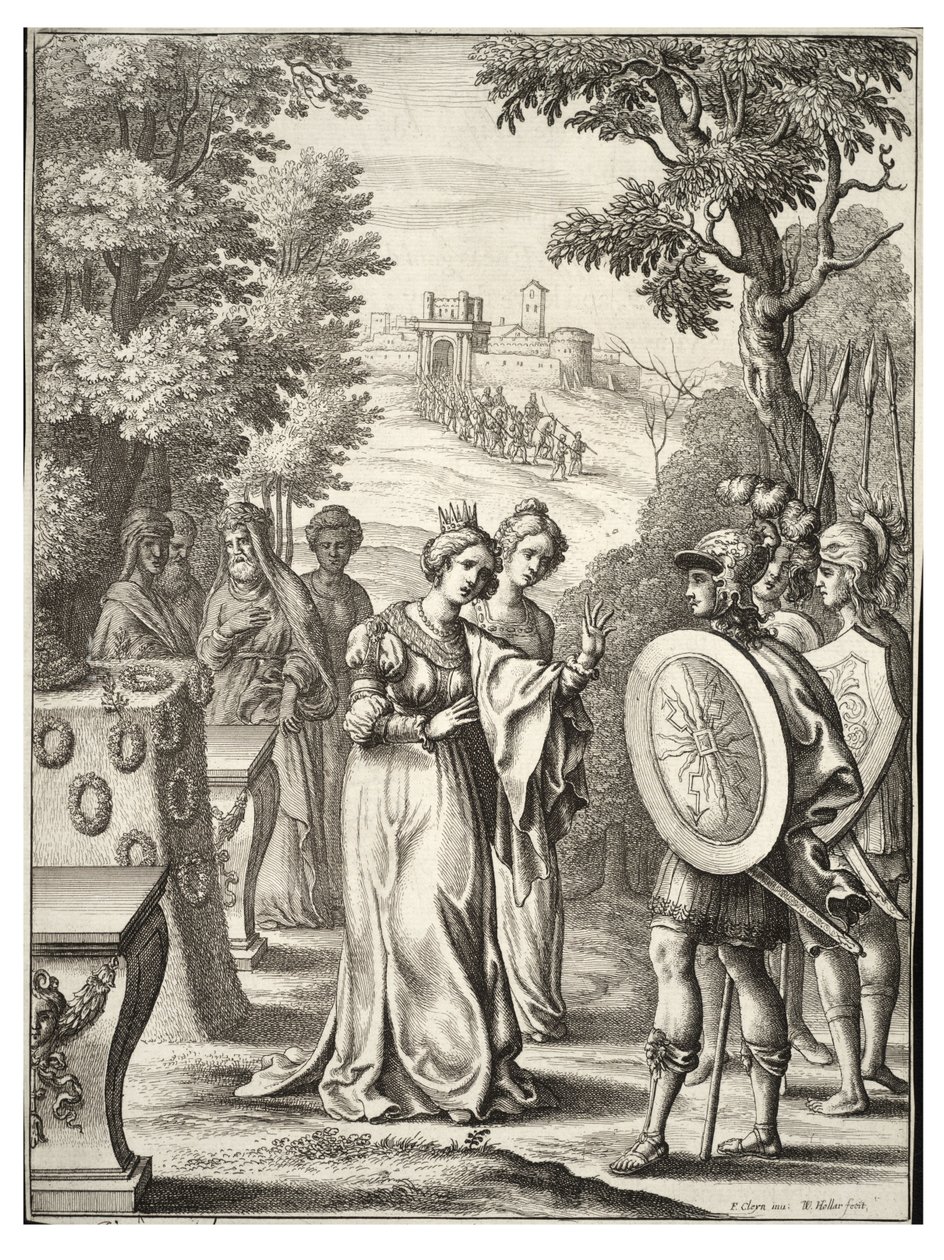 Aeneas tapaa Andromachen tekijältä Wenceslaus Hollar