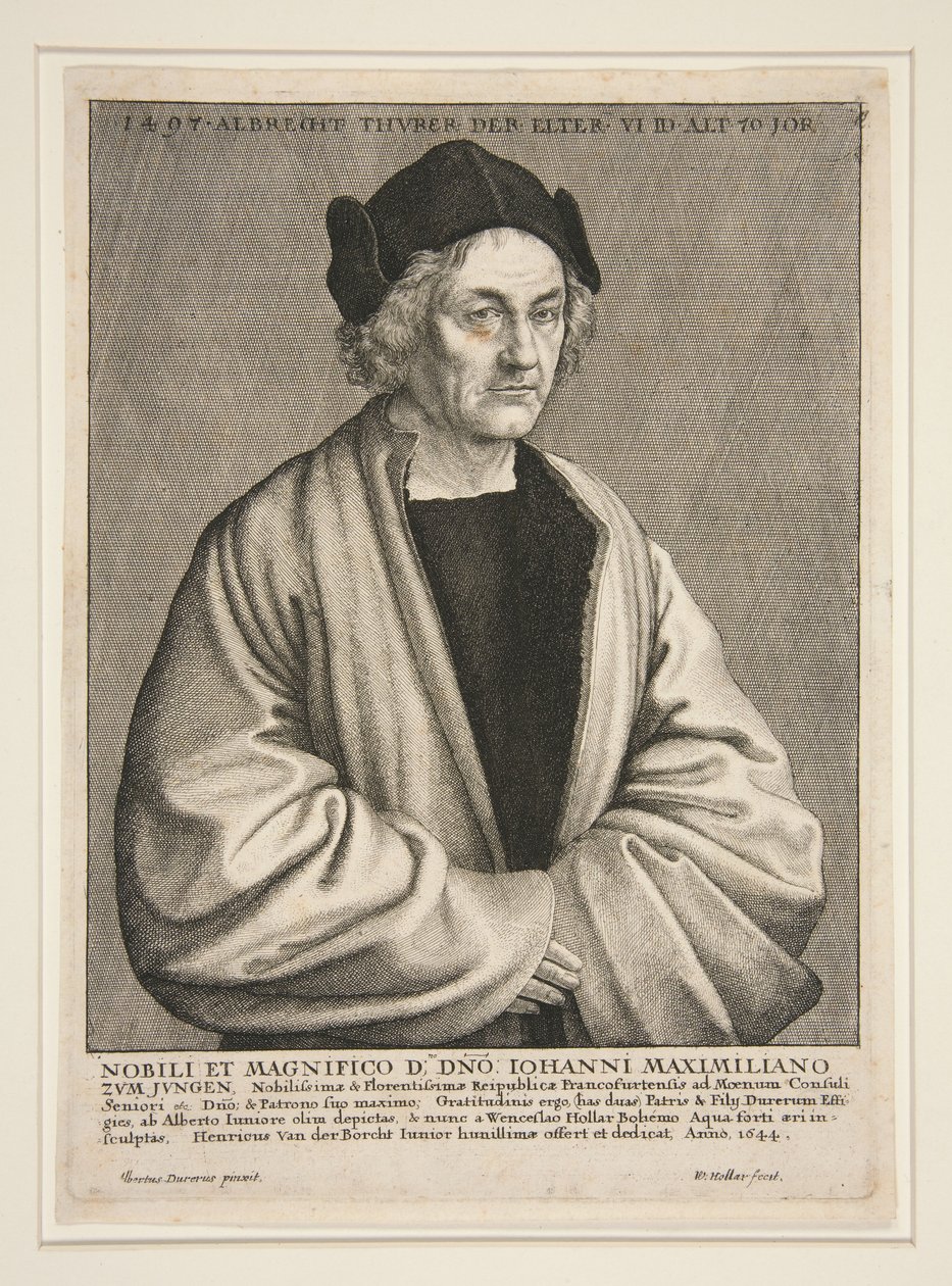 Albrecht Dürer vanhempi (1427-1502) 70-vuotiaana tekijältä Wenceslaus Hollar