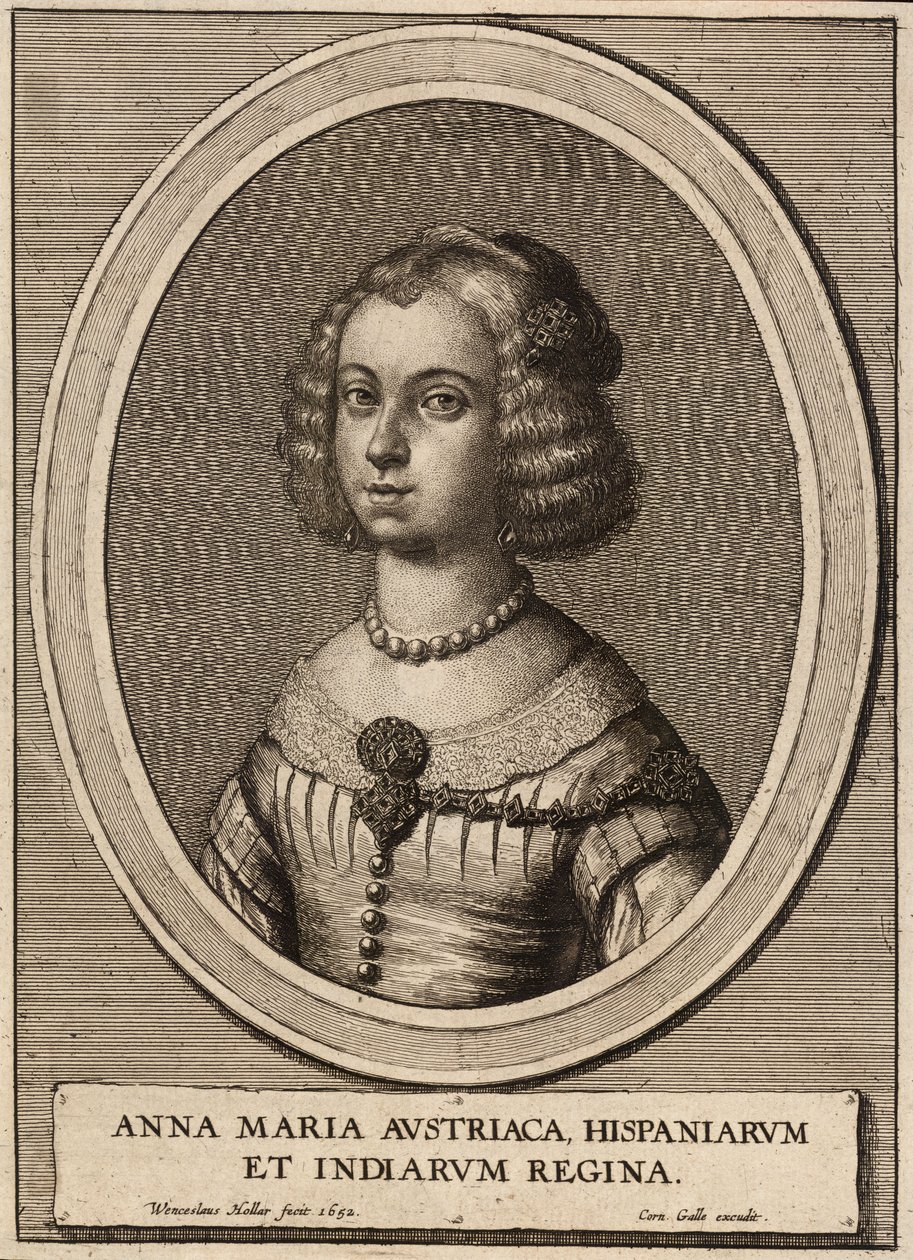 Anna Maria, Espanjan kuningatar tekijältä Wenceslaus Hollar