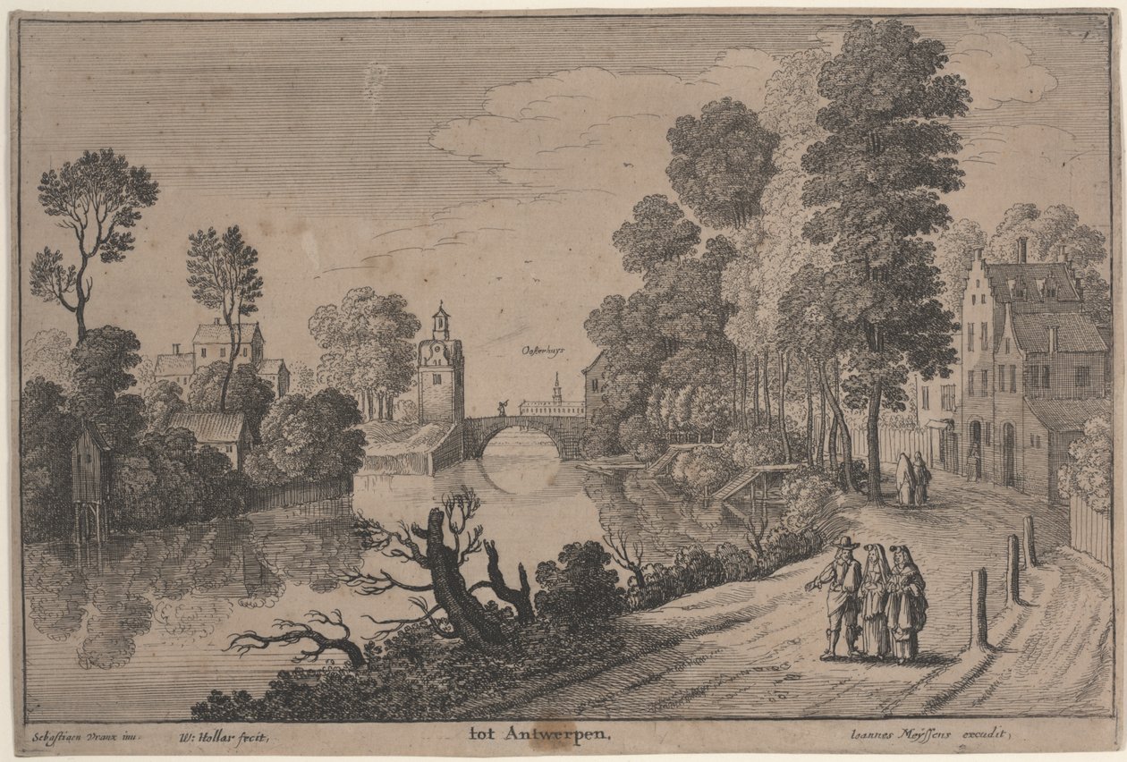 Antwerpen (etsaus) tekijältä Wenceslaus Hollar