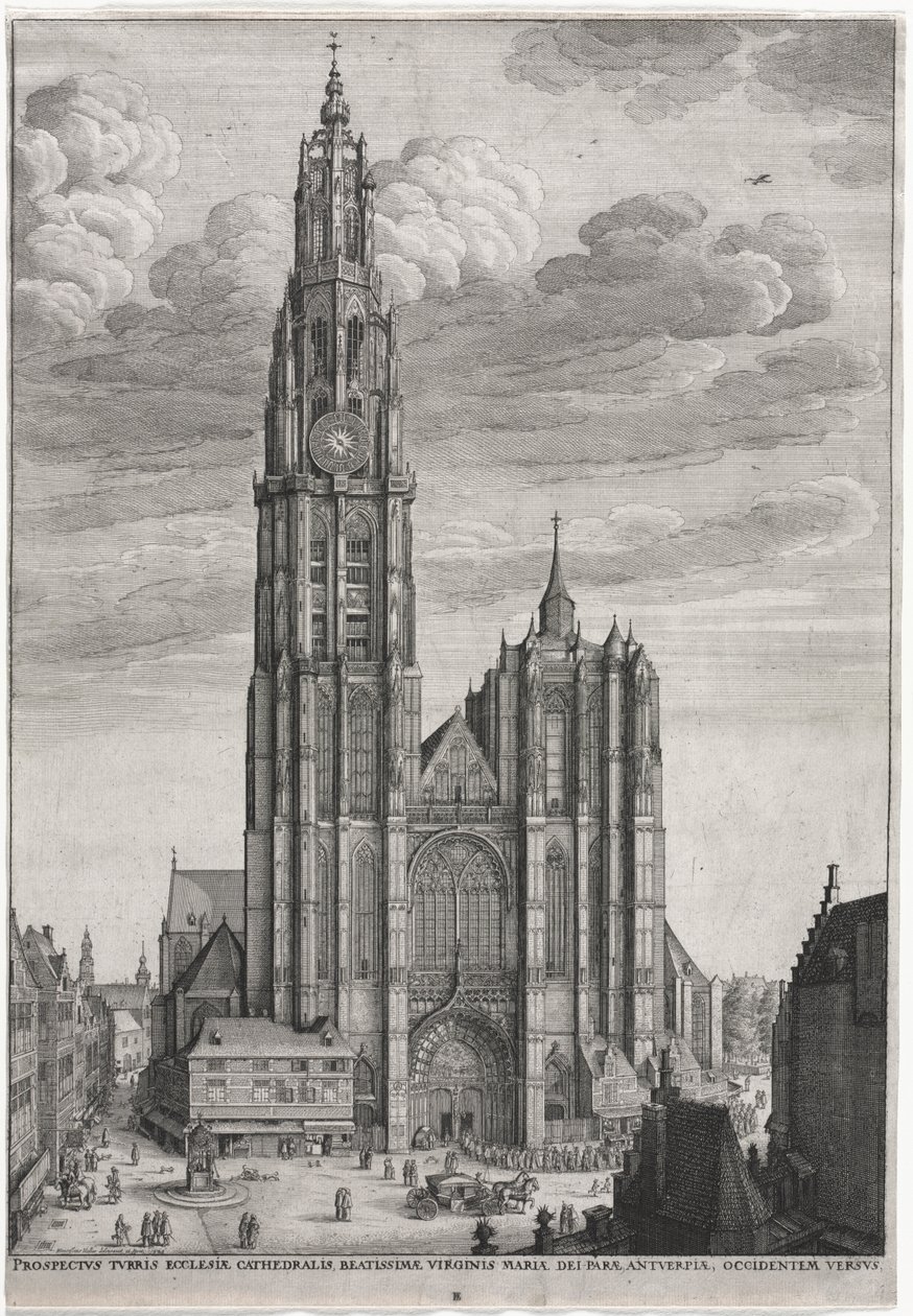 Antwerpenin katedraali tekijältä Wenceslaus Hollar