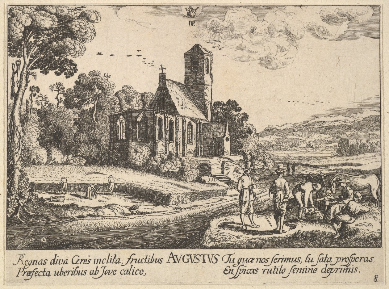 elokuu, 1628-29. tekijältä Wenceslaus Hollar