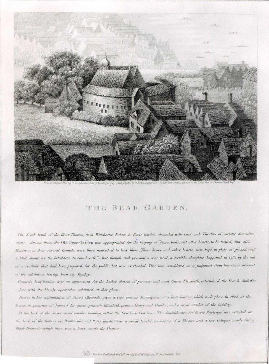 Karhupuutarha, 1647 tekijältä Wenceslaus Hollar