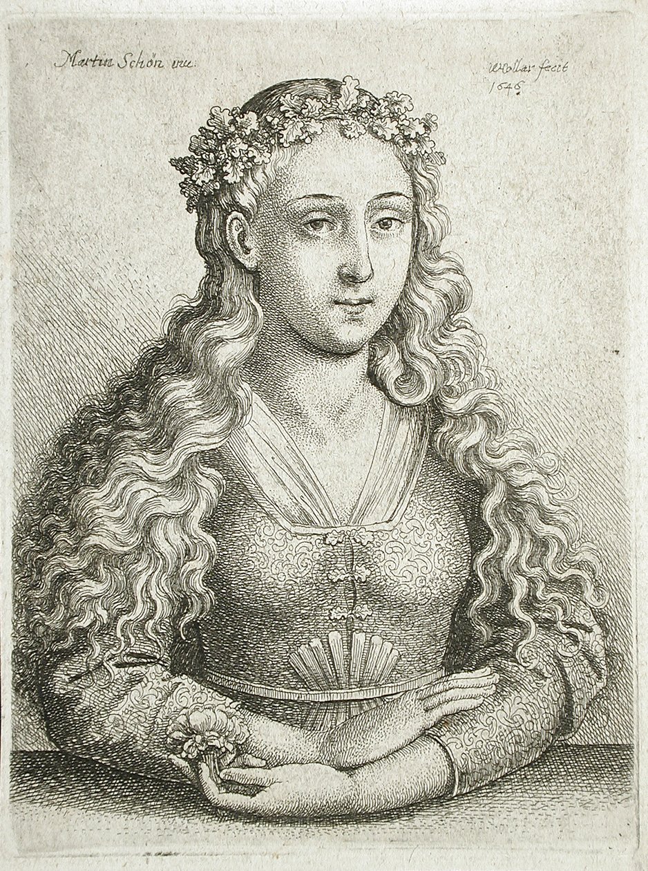 Naisen rintakuva tekijältä Wenceslaus Hollar