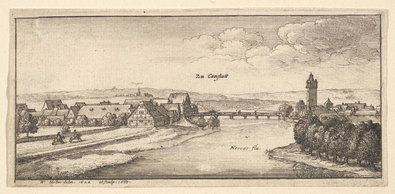 Cannstadt, 1665. tekijältä Wenceslaus Hollar