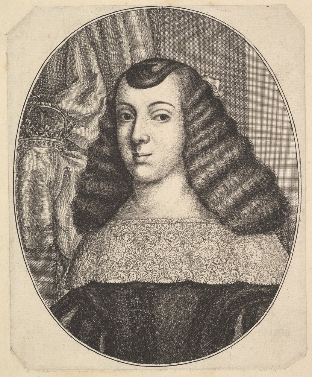 Katariina Braganzasta, 1661. tekijältä Wenceslaus Hollar