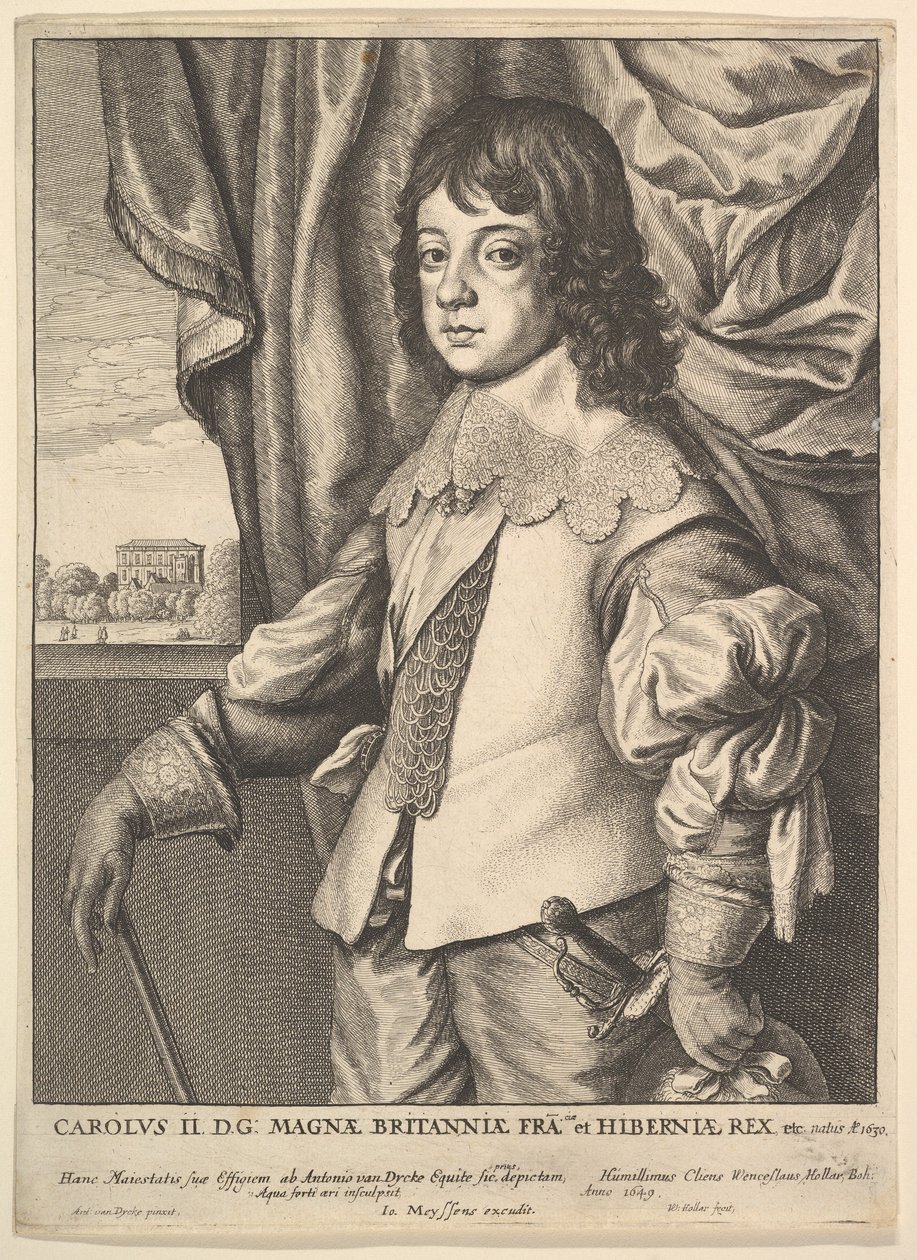Kaarle II, 1649. tekijältä Wenceslaus Hollar