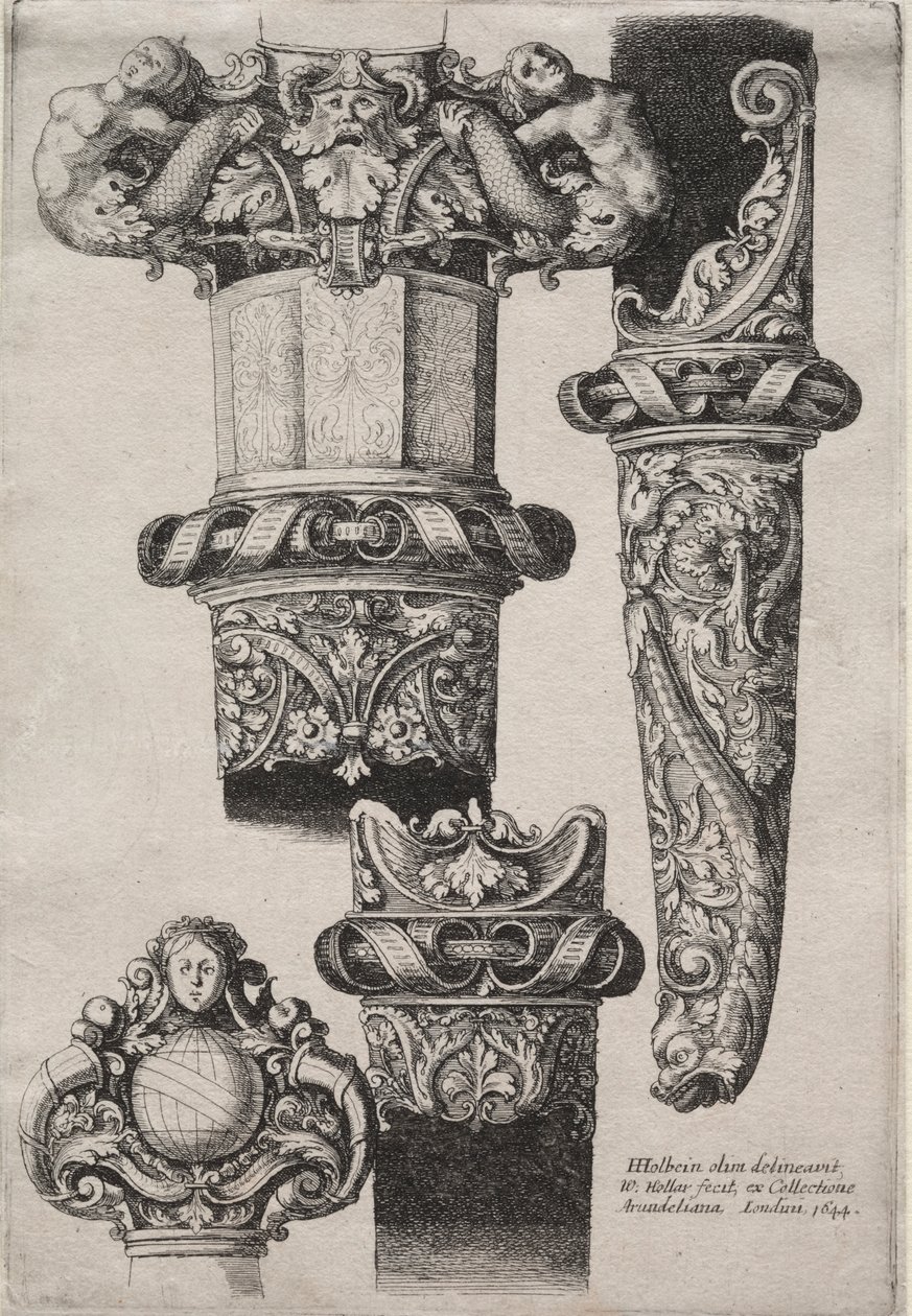 Suunnittelu tikarit tekijältä Wenceslaus Hollar