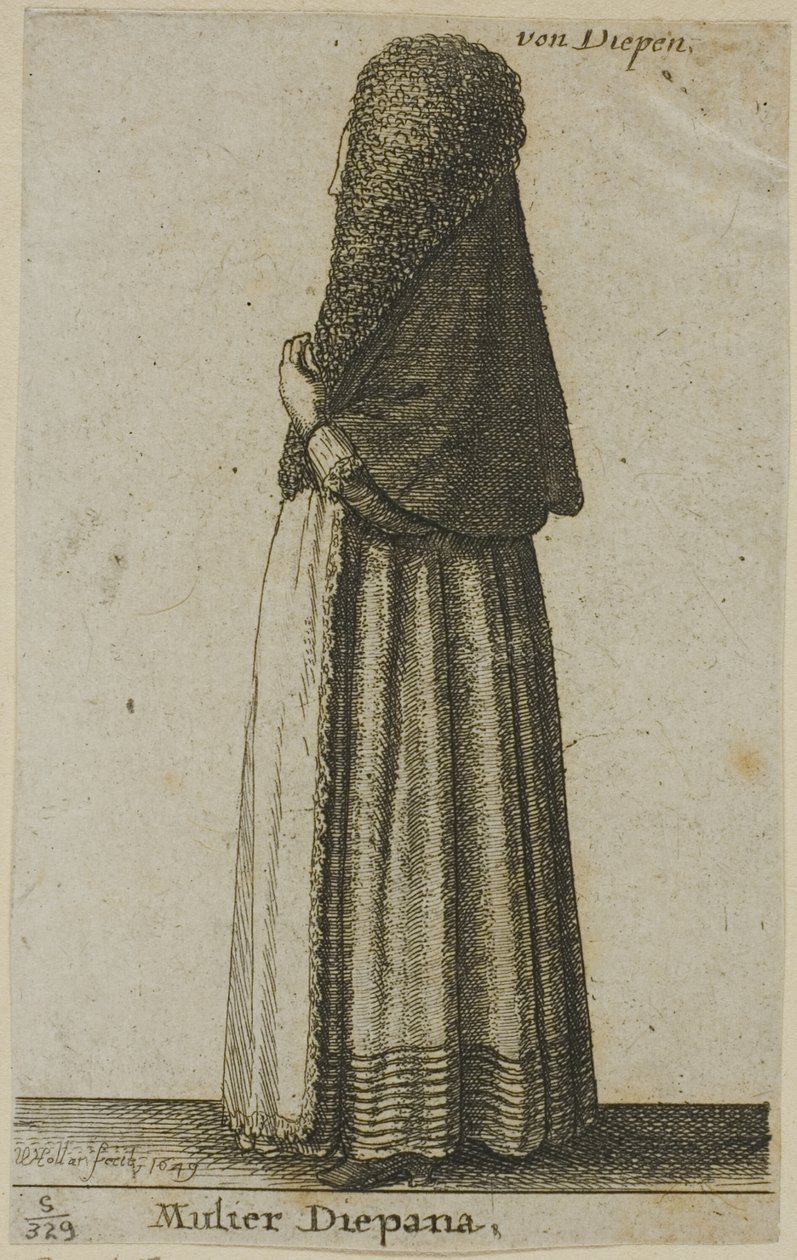 Dieppe nainen tekijältä Wenceslaus Hollar