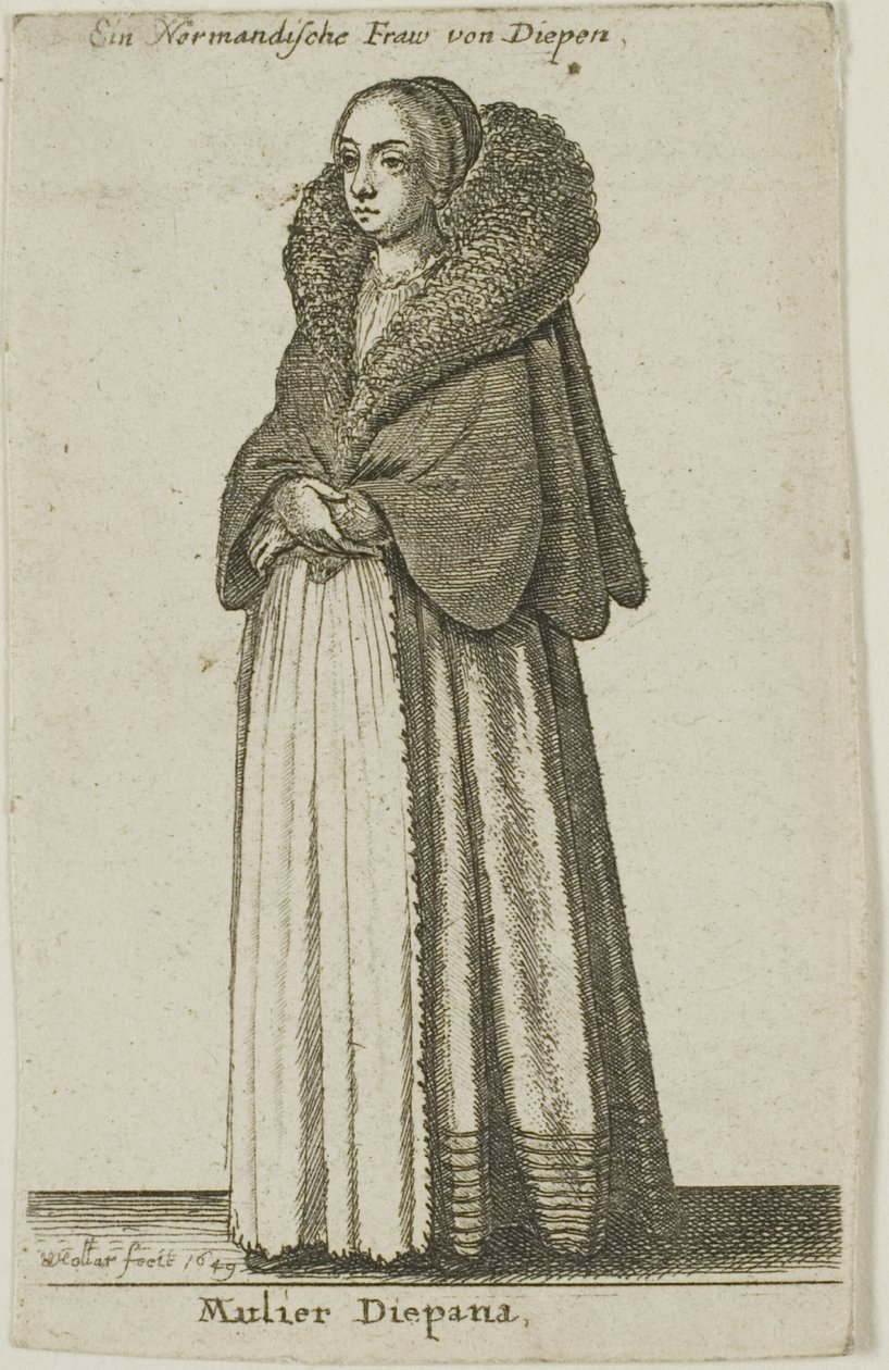 Dieppe nainen tekijältä Wenceslaus Hollar
