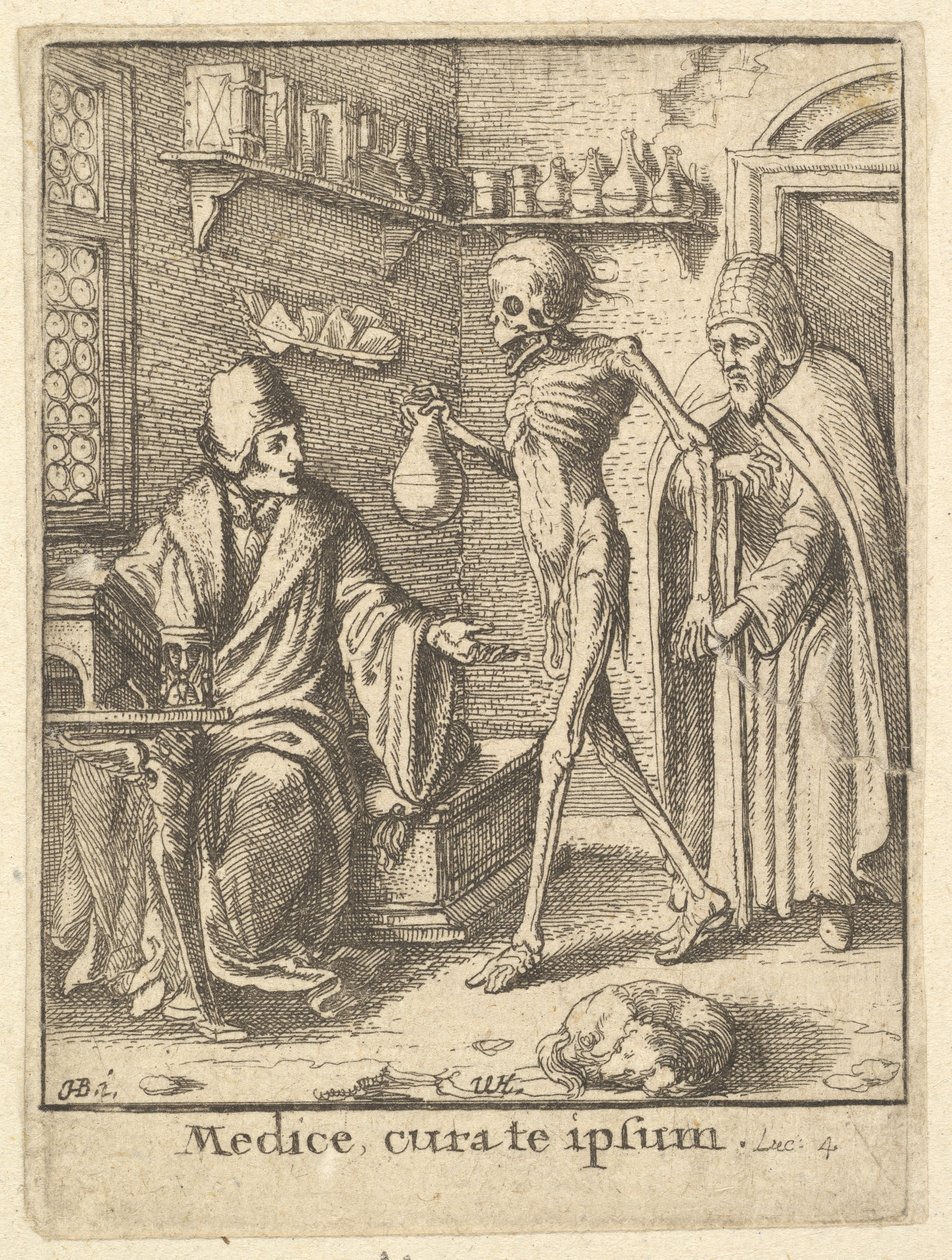 Tohtori, Kuolemantanssista, 1651. tekijältä Wenceslaus Hollar