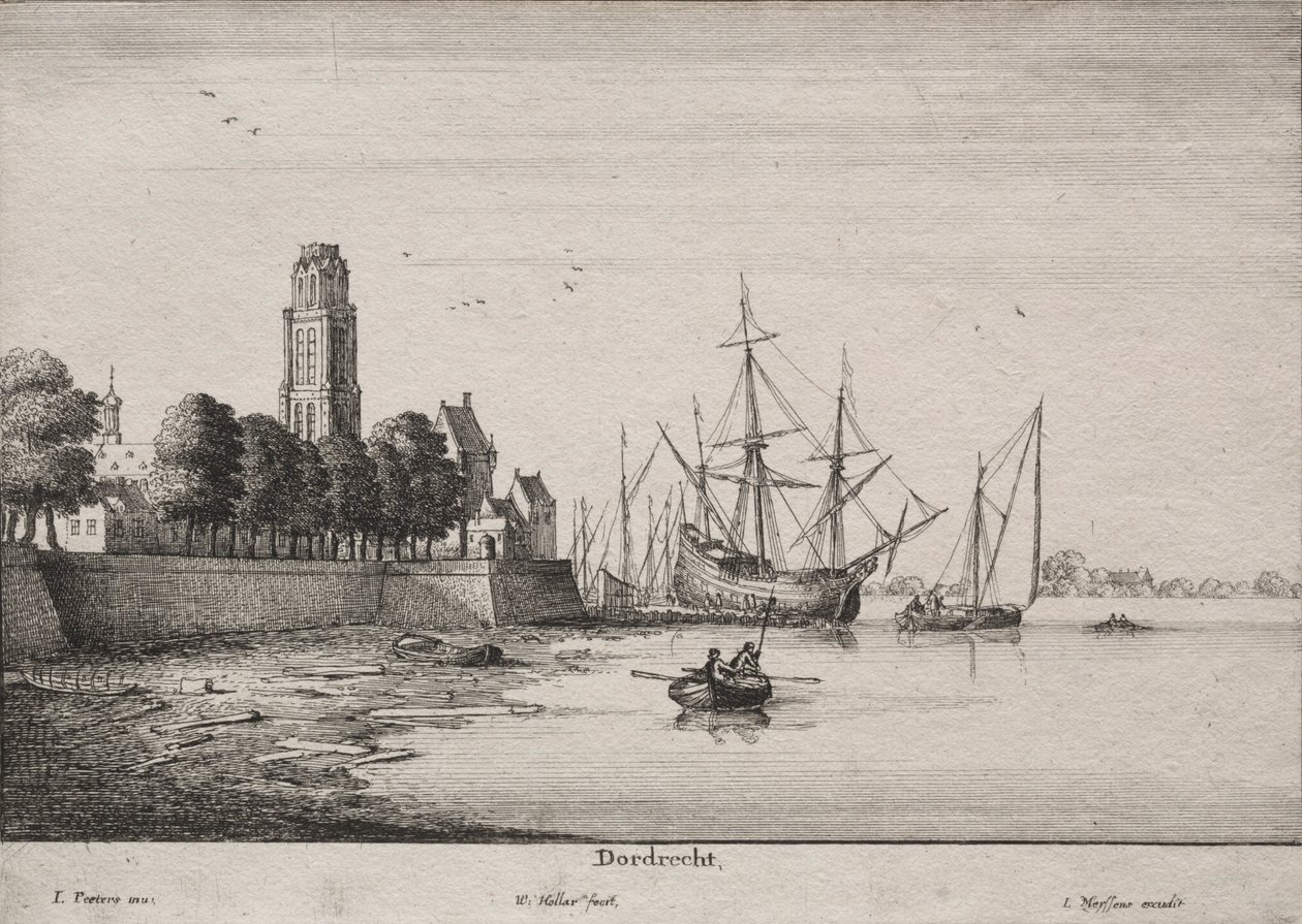 Dordrecht. tekijältä Wenceslaus Hollar