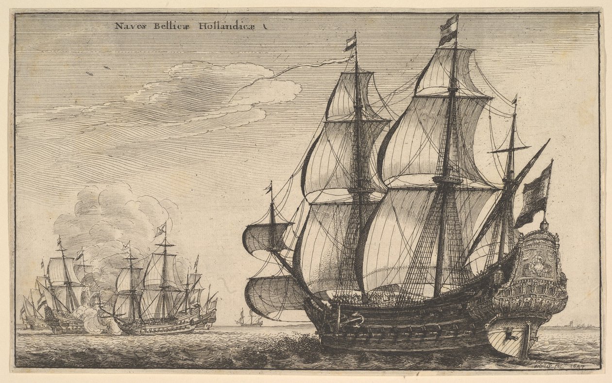 Hollannin sotalaivoja Hollannin sotalaivoja tekijältä Wenceslaus Hollar