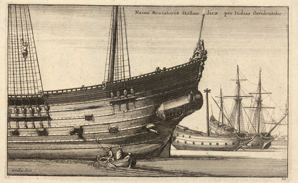 Hollantilainen länsi-intialainen. Valtio 2 tekijältä Wenceslaus Hollar