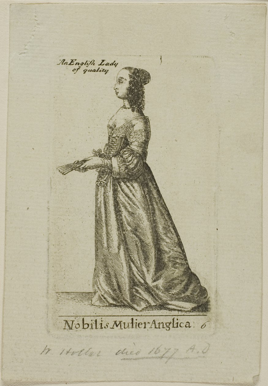Englantilainen aatelisnainen tekijältä Wenceslaus Hollar