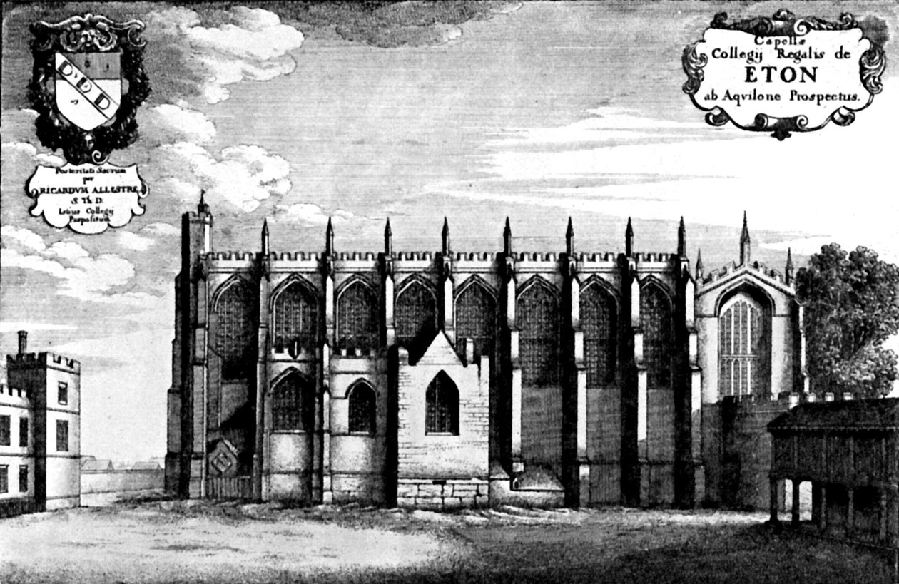 Eton Collegen kappeli. tekijältä Wenceslaus Hollar