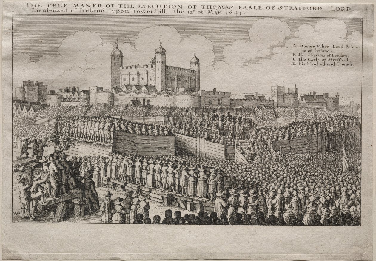 Earl of Straffordin teloitus, 1641. tekijältä Wenceslaus Hollar
