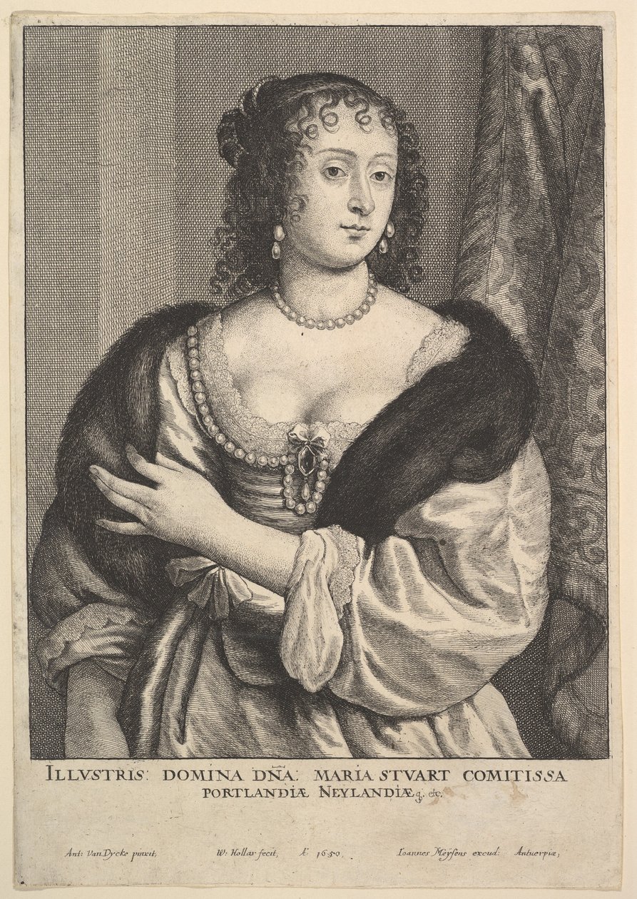 Frances Stuart, Portlandin kreivitär, 1650. tekijältä Wenceslaus Hollar