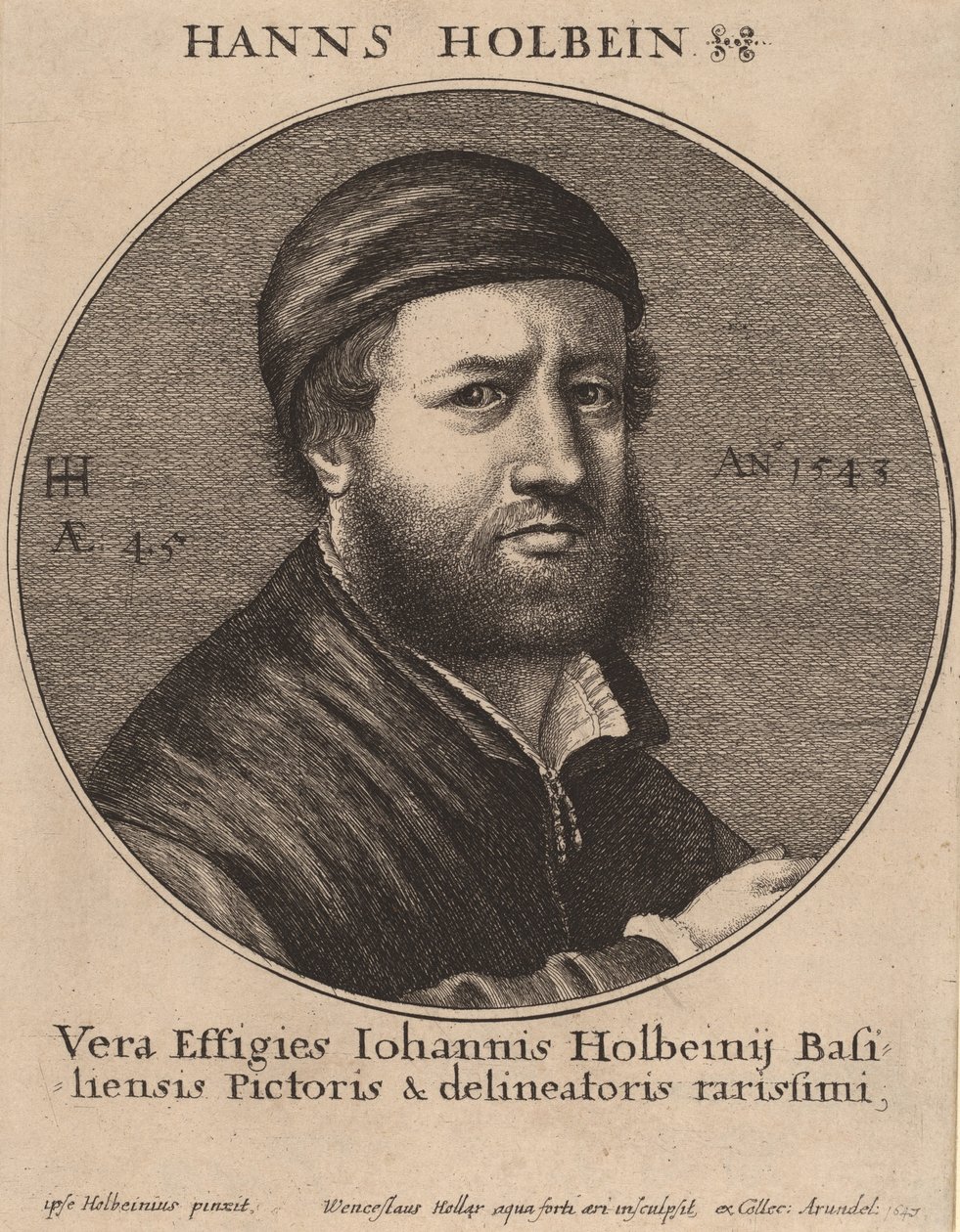 Hans Holbein nuorempi, 1647. tekijältä Wenceslaus Hollar